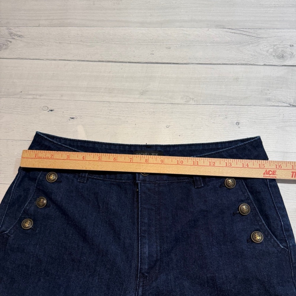 Rachel Zoe dark denim wide leg jeans women's size 8 - Picture 10 of 10